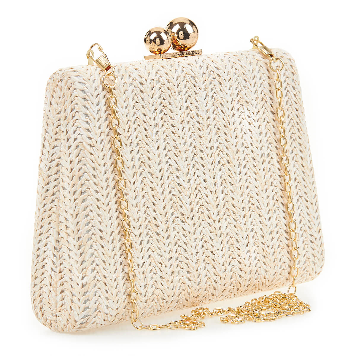 Verde Γυναικείο Τσαντακι Αμπιγέ 01-1624 Ψάθινο / Γκρί