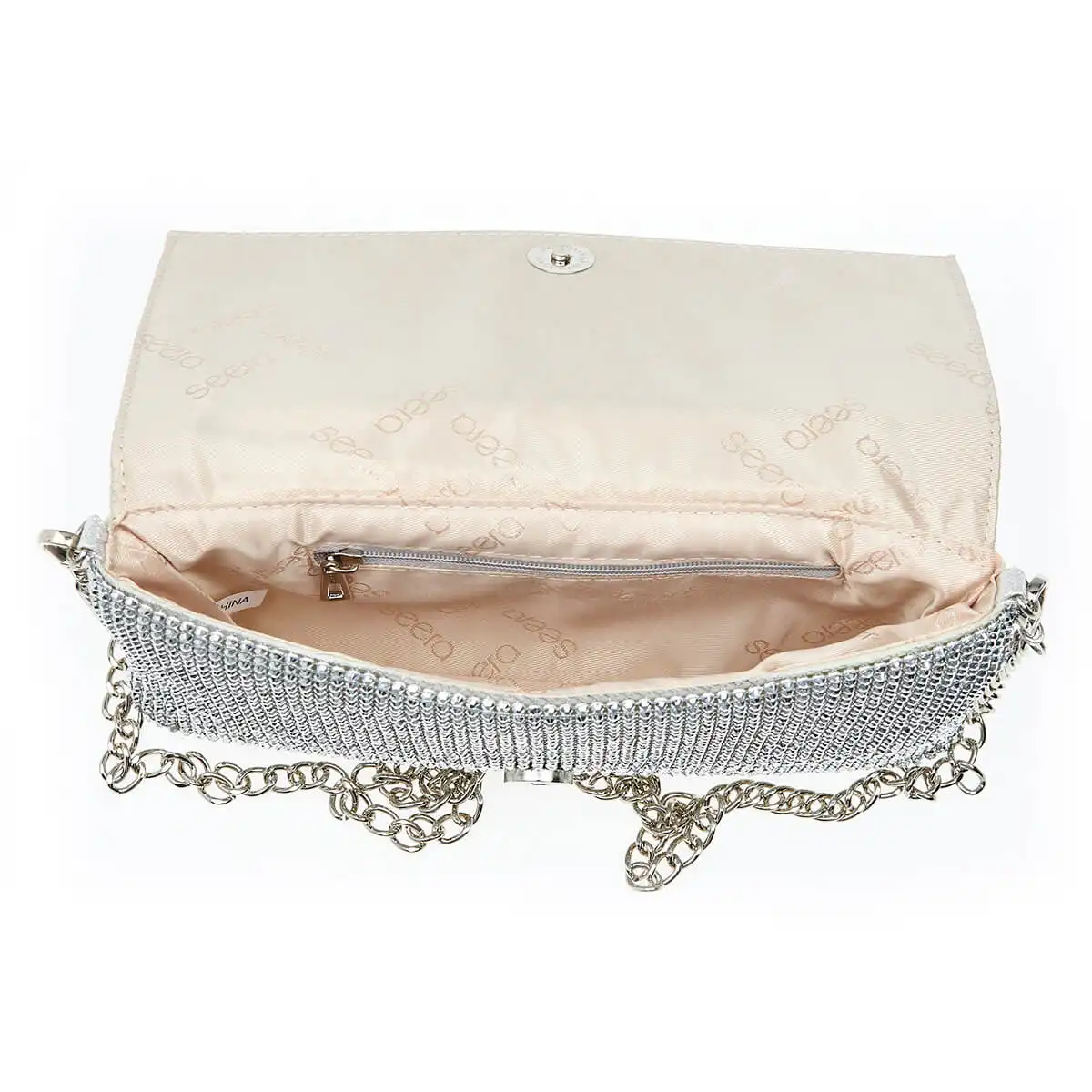 Verde Γυναικείο Αμπιγέ Τσαντάκι 01-1646 Ασημί