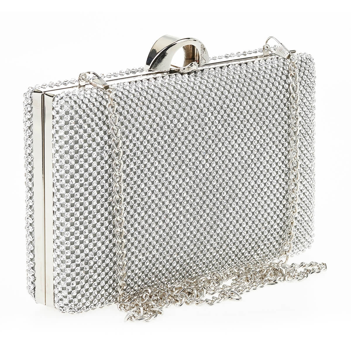 Verde Γυναικείο Αμπιγέ Τσαντάκι 01-1648 Ασημί