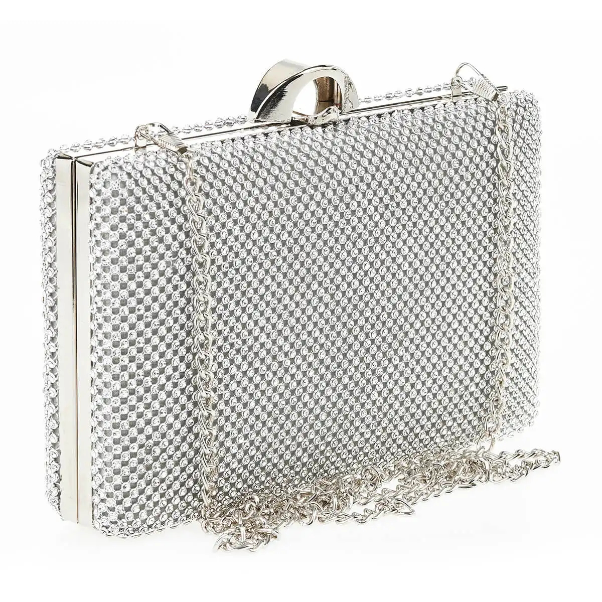 Verde Γυναικείο Αμπιγέ Τσαντάκι 01-1648 Ασημί