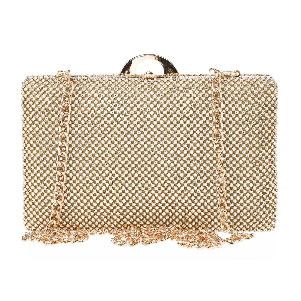 Verde Γυναικείο Αμπιγέ Τσαντάκι 01-1648 Χρυσό