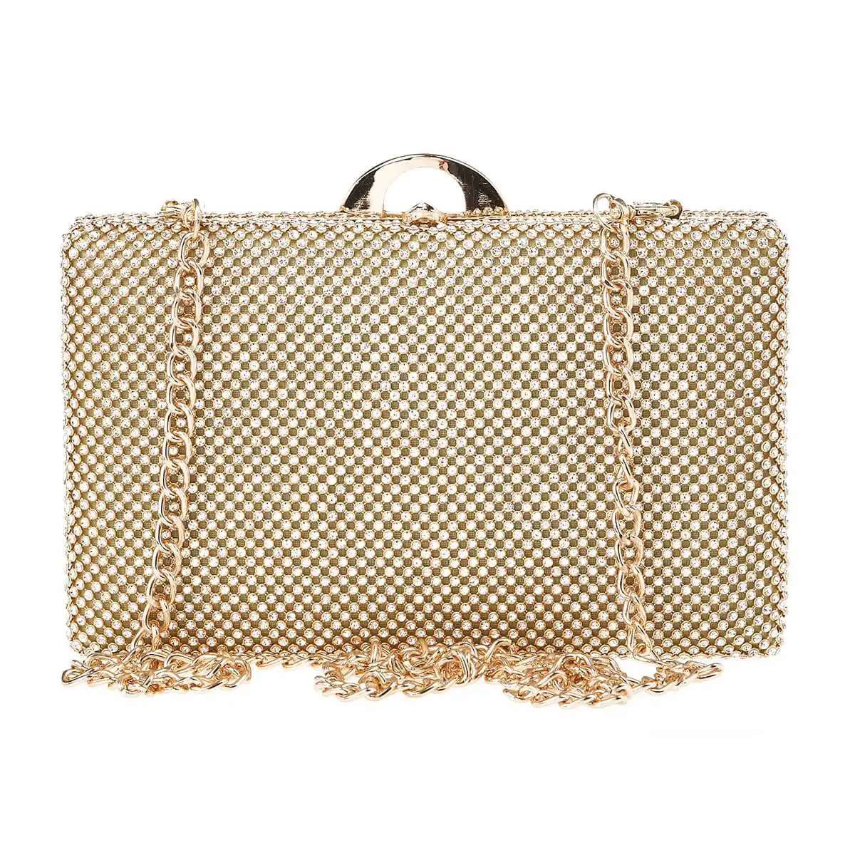 Verde Γυναικείο Αμπιγέ Τσαντάκι 01-1648 Χρυσό