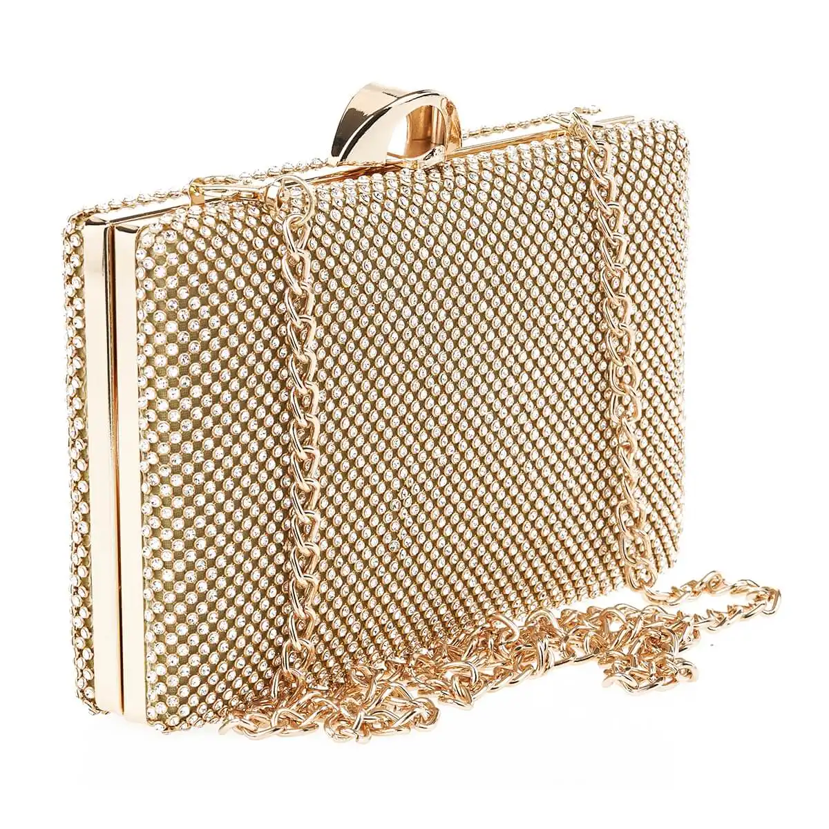 Verde Γυναικείο Αμπιγέ Τσαντάκι 01-1648 Χρυσό