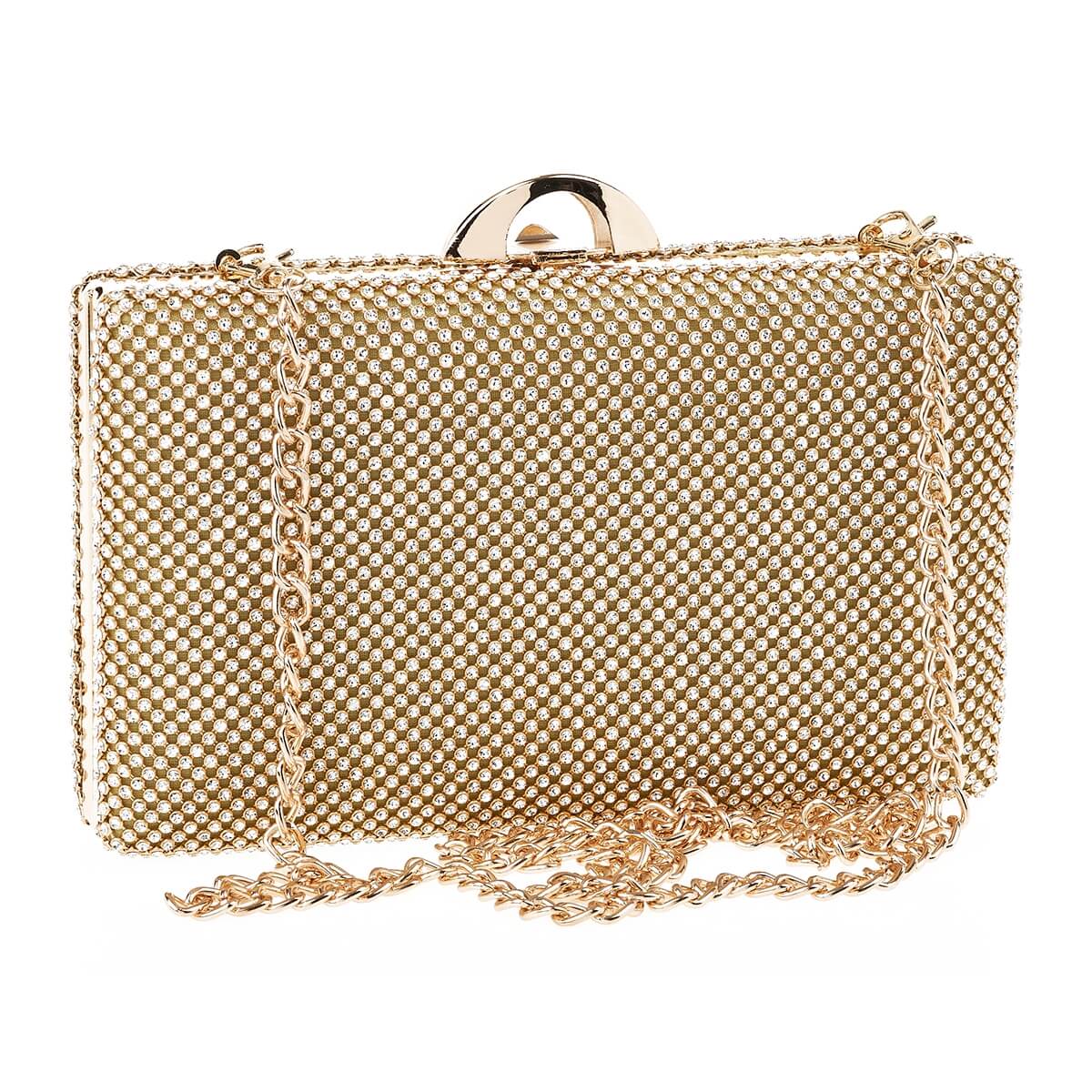 Verde Γυναικείο Αμπιγέ Τσαντάκι 01-1648 Χρυσό