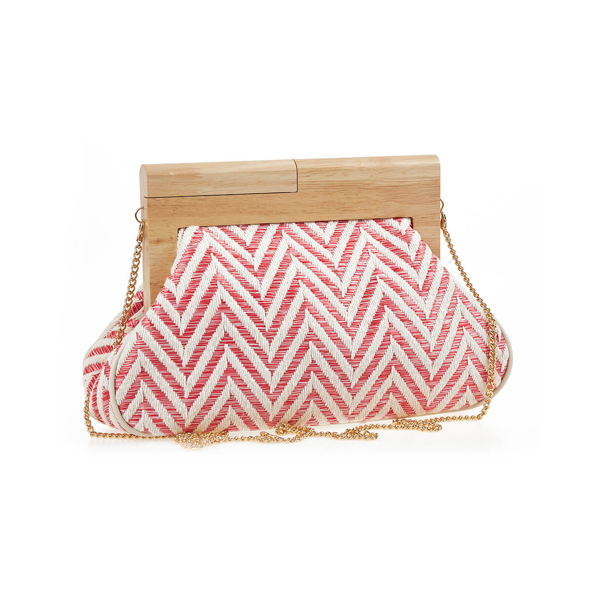 Verde Γυναικείο Αμπιγέ Τσαντάκι 01-1688 Ψάθινο Ροζ