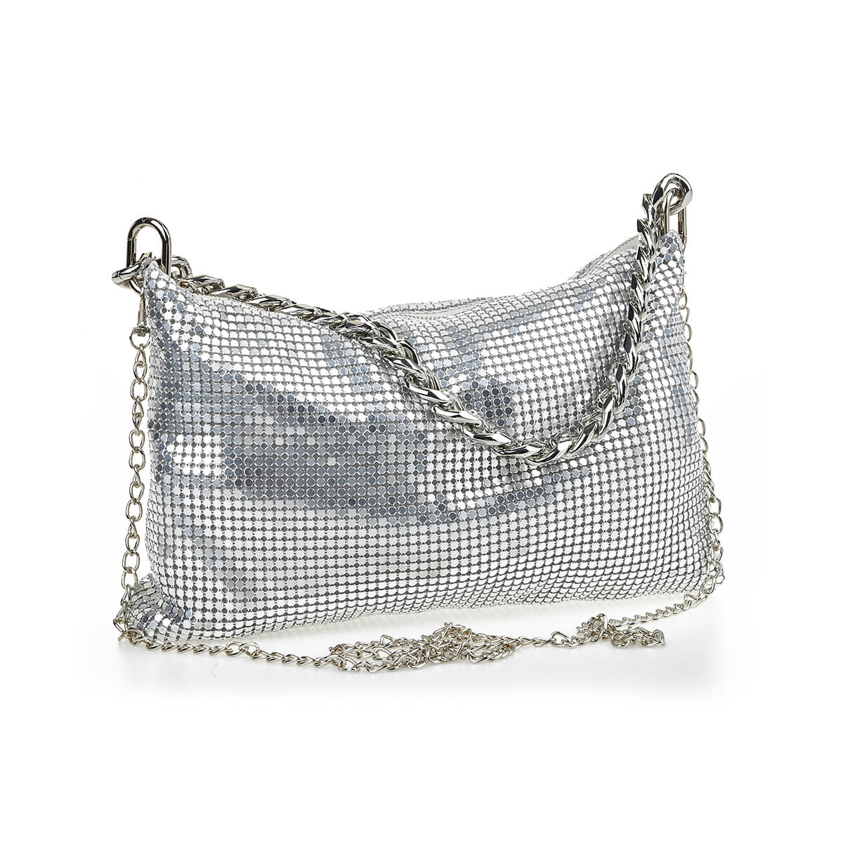 Verde Γυναικείο Αμπιγέ Τσαντάκι 01-1696 Ασημί