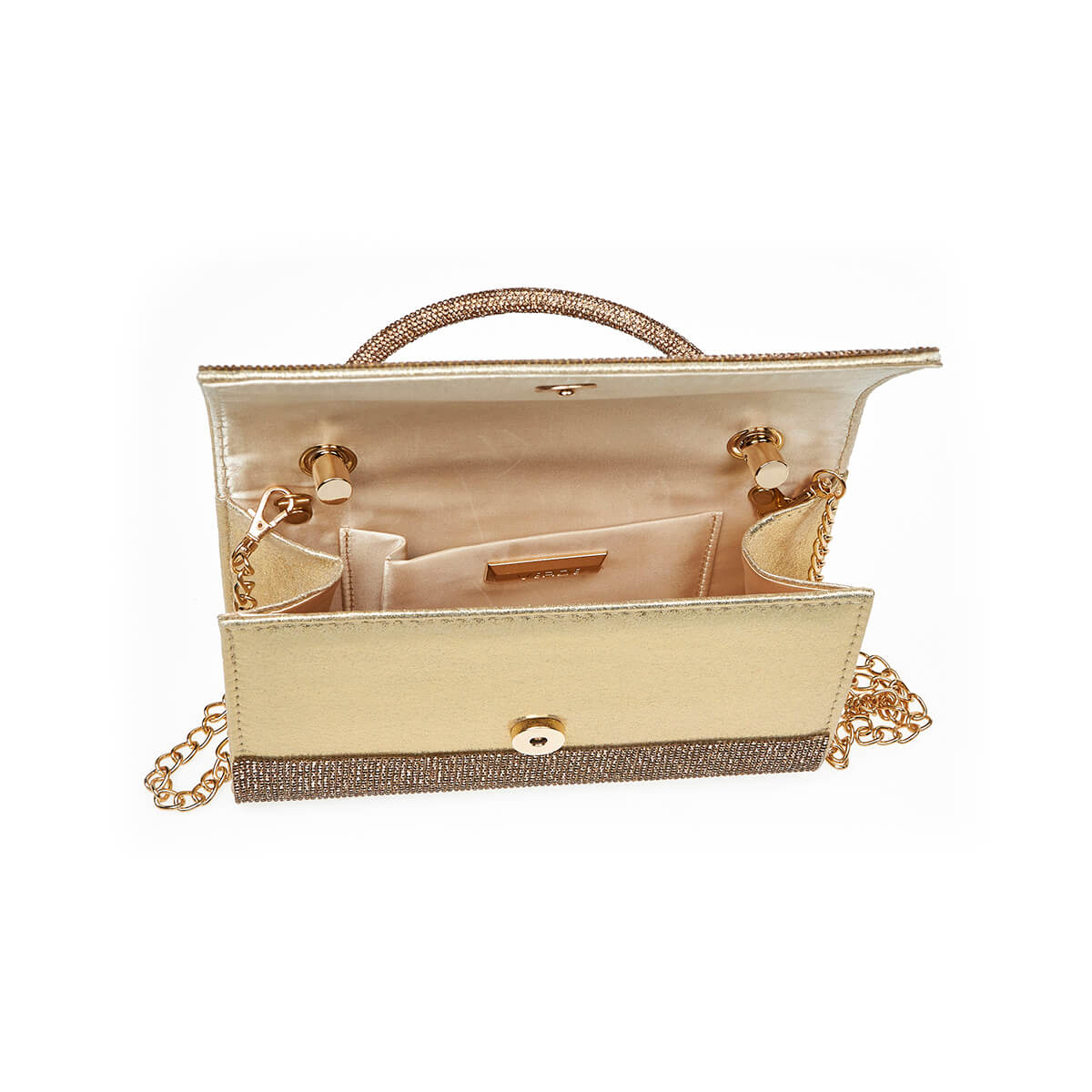 Verde Γυναικείο Αμπιγέ Τσαντάκι 01-1701 Χρυσό