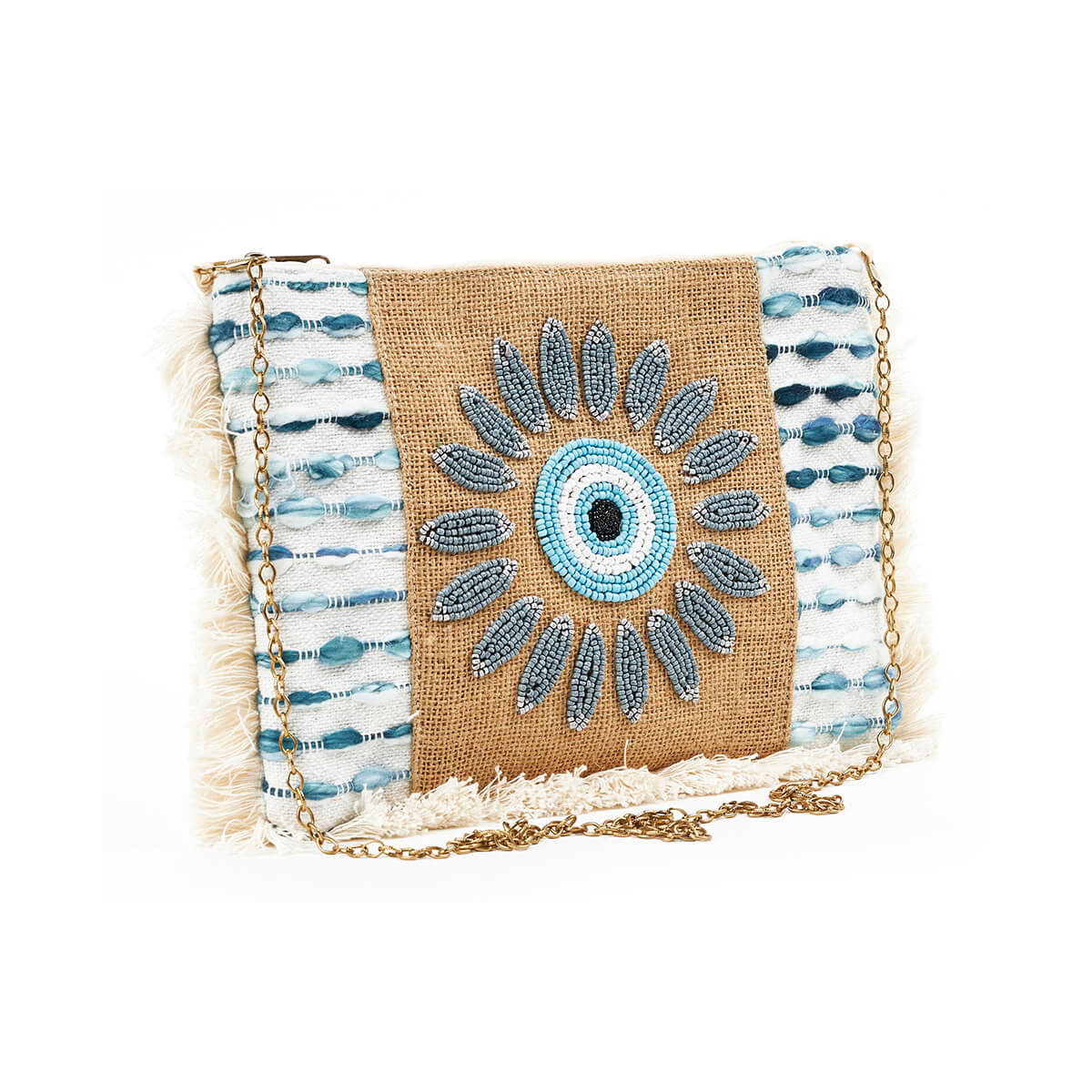 Verde Γυναικείο Αμπιγέ Τσαντάκι 01-1721 Ανοιχτό Μπλε