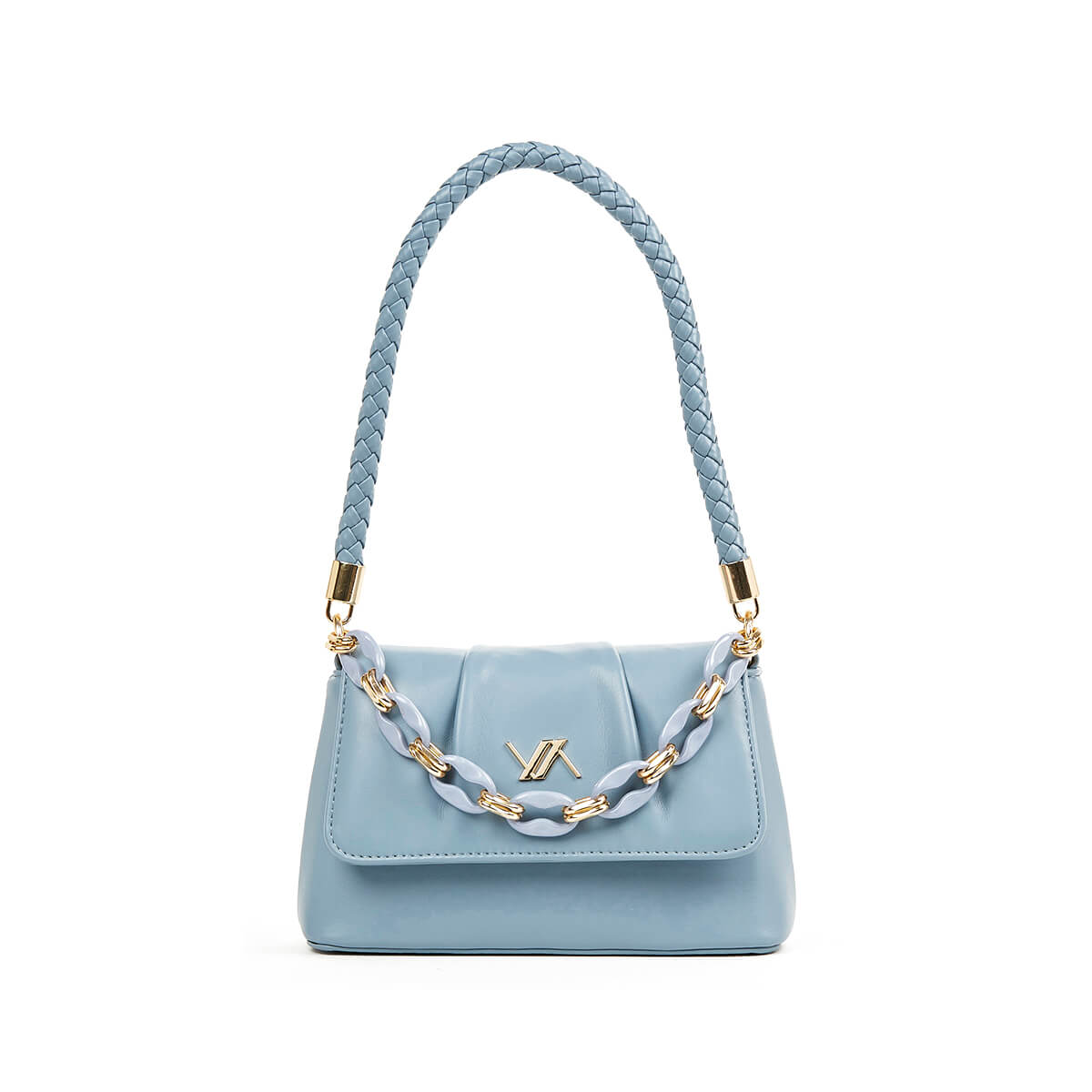 Verde Γυναικείο Αμπιγέ Τσαντάκι 01-1725 Ανοιχτό Μπλε