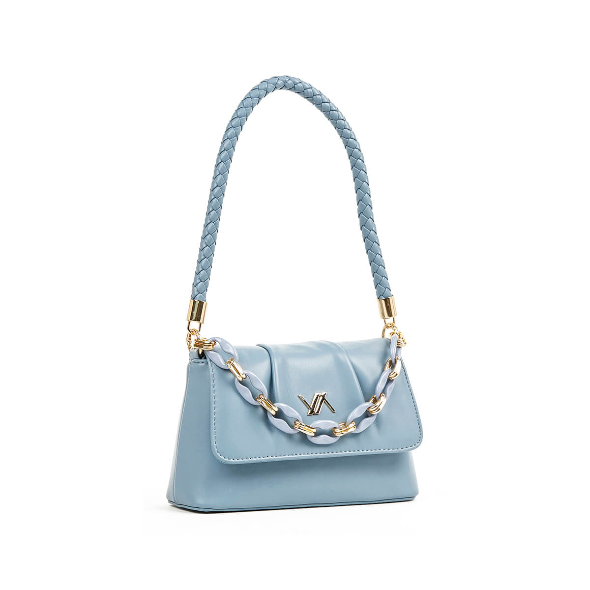 Verde Γυναικείο Αμπιγέ Τσαντάκι 01-1725 Ανοιχτό Μπλε