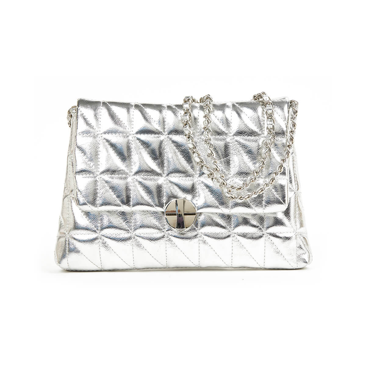 Verde Γυναικείο Αμπιγέ Τσαντάκι 01-1728 Ασημί