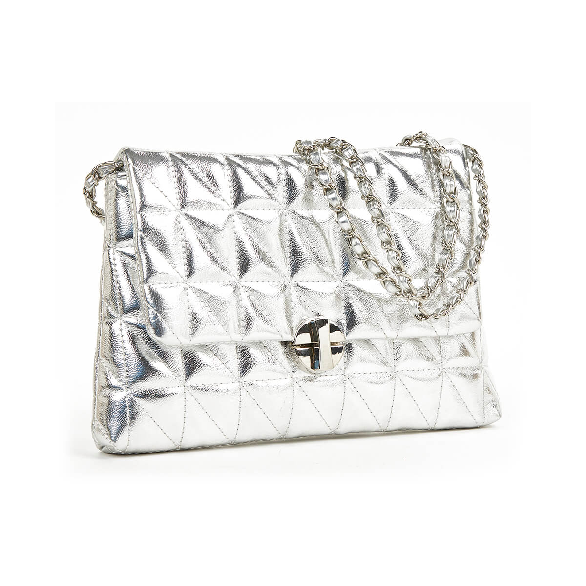 Verde Γυναικείο Αμπιγέ Τσαντάκι 01-1728 Ασημί