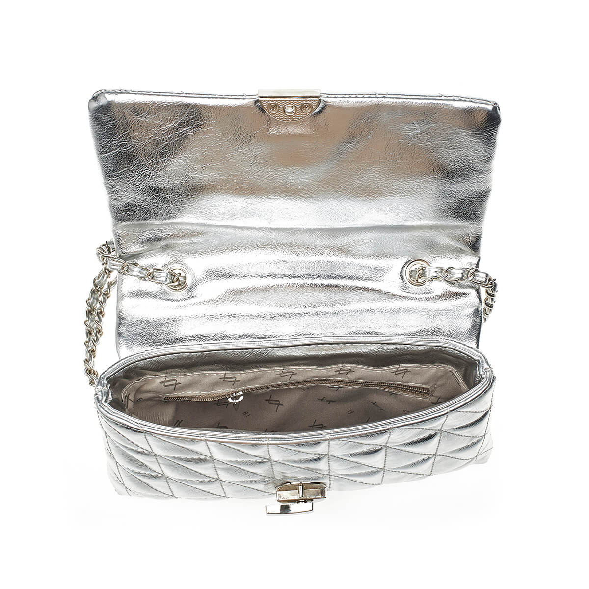 Verde Γυναικείο Αμπιγέ Τσαντάκι 01-1728 Ασημί