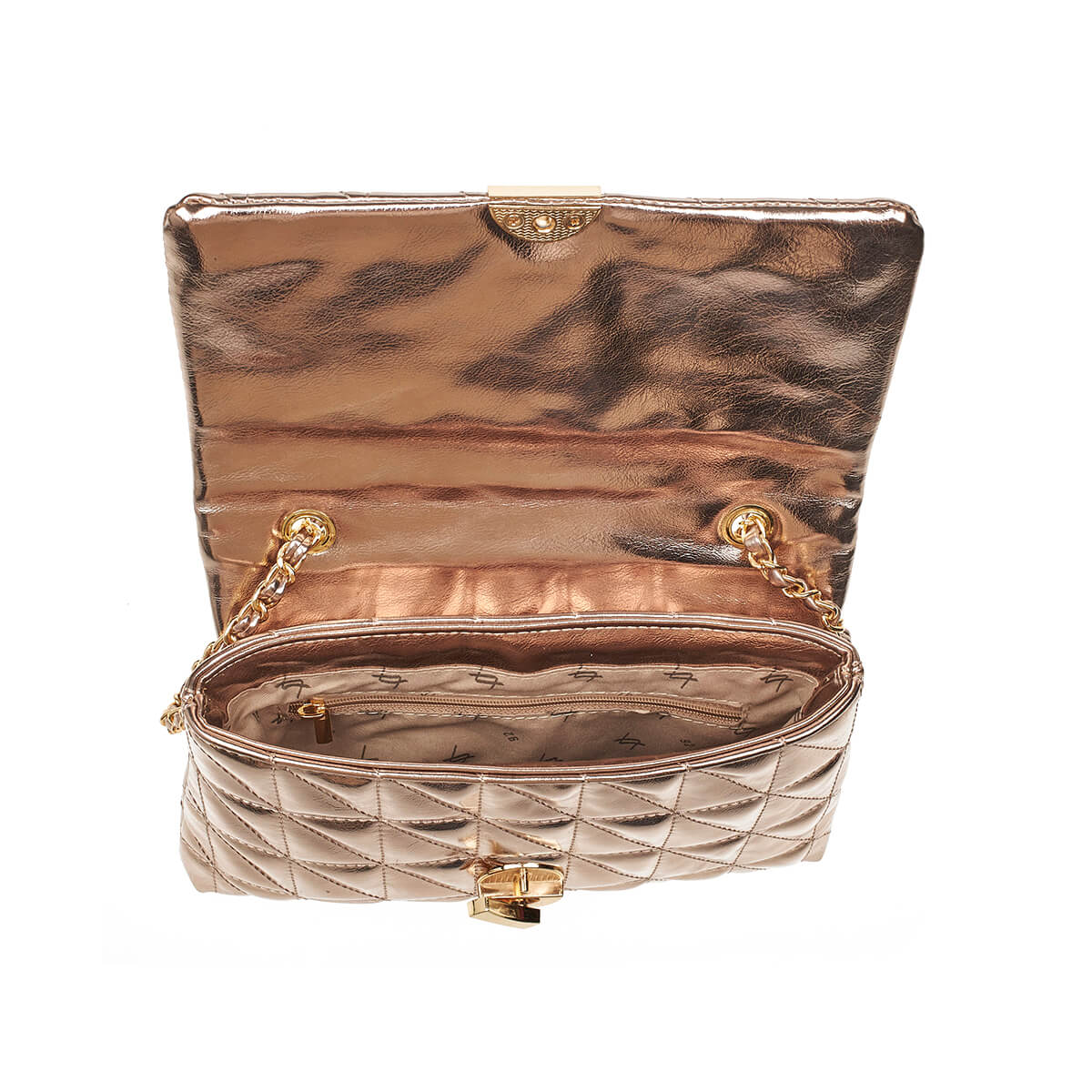 Verde Γυναικείο Αμπιγέ Τσαντάκι 01-1728 Χρυσό