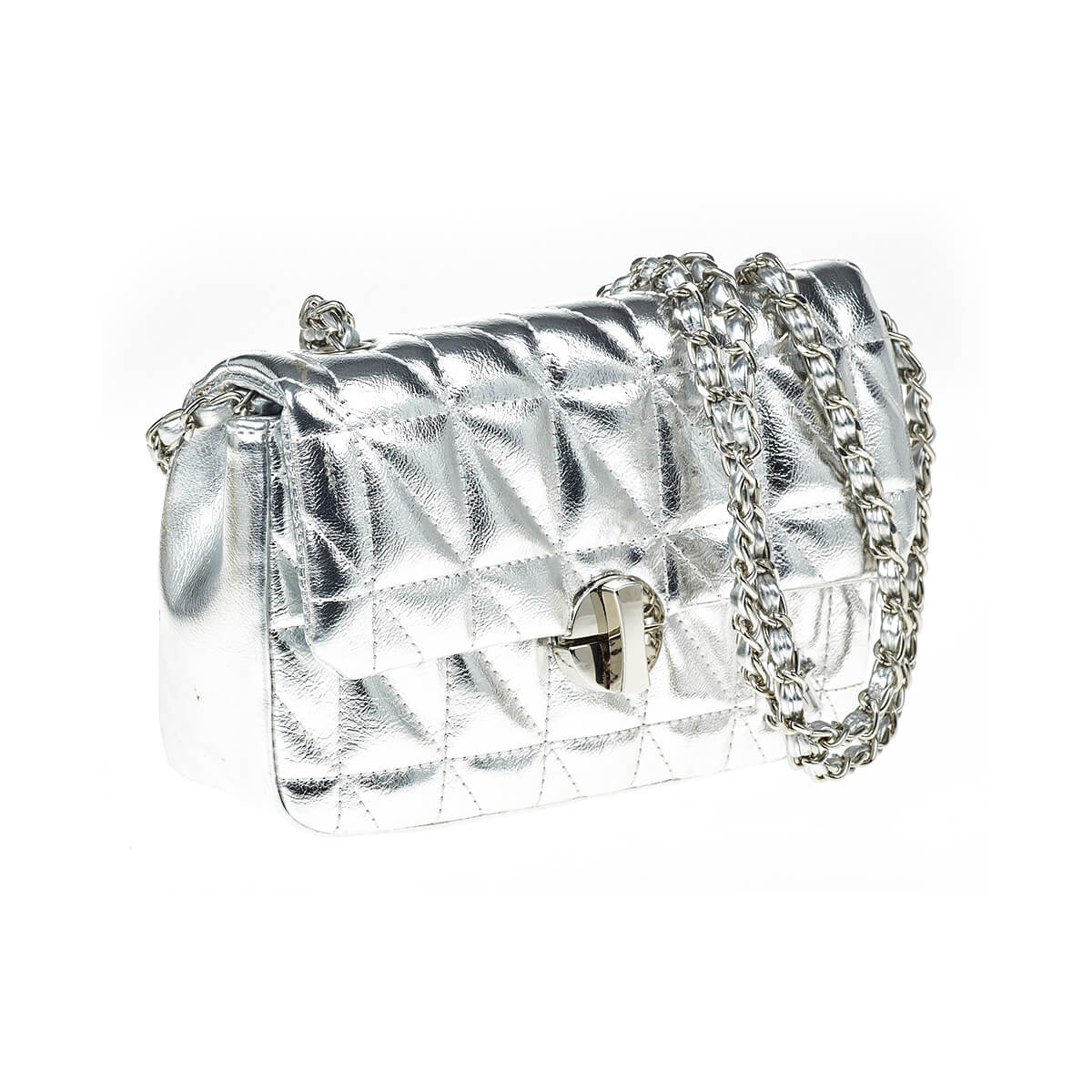 Verde Γυναικείο Αμπιγέ Τσαντάκι 01-1729 Ασημί