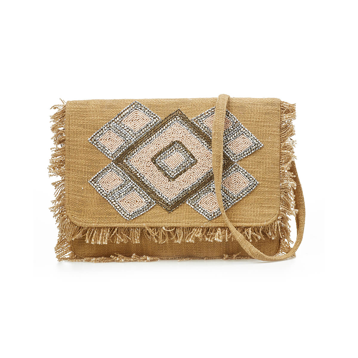 Verde Γυναικείο Αμπιγέ Τσαντάκι 01-1739 Βισκόζη Μπεζ