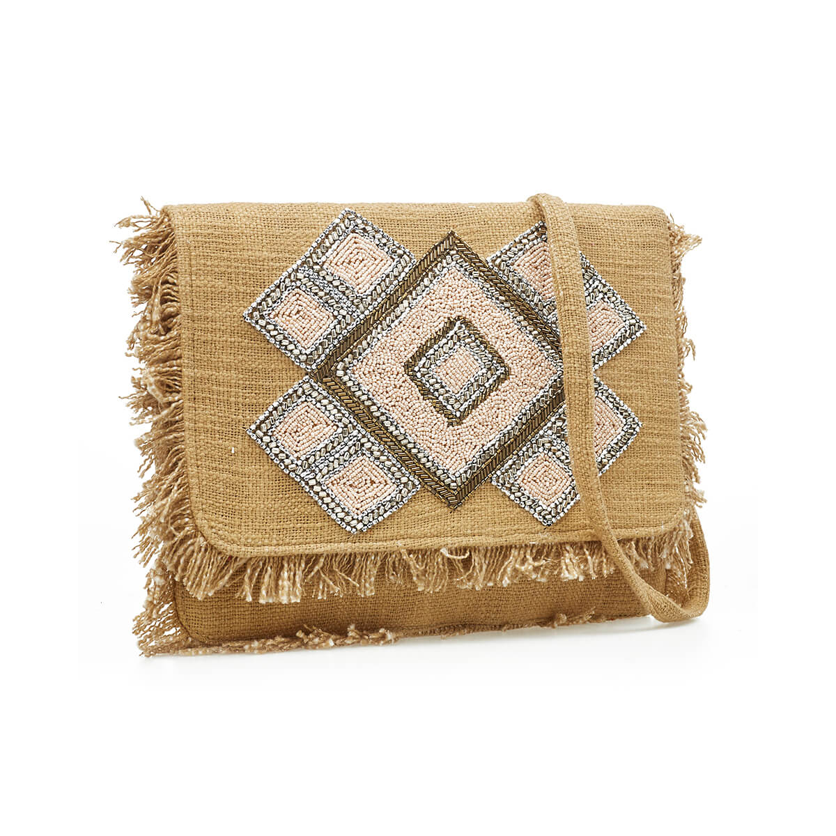 Verde Γυναικείο Αμπιγέ Τσαντάκι 01-1739 Βισκόζη Μπεζ