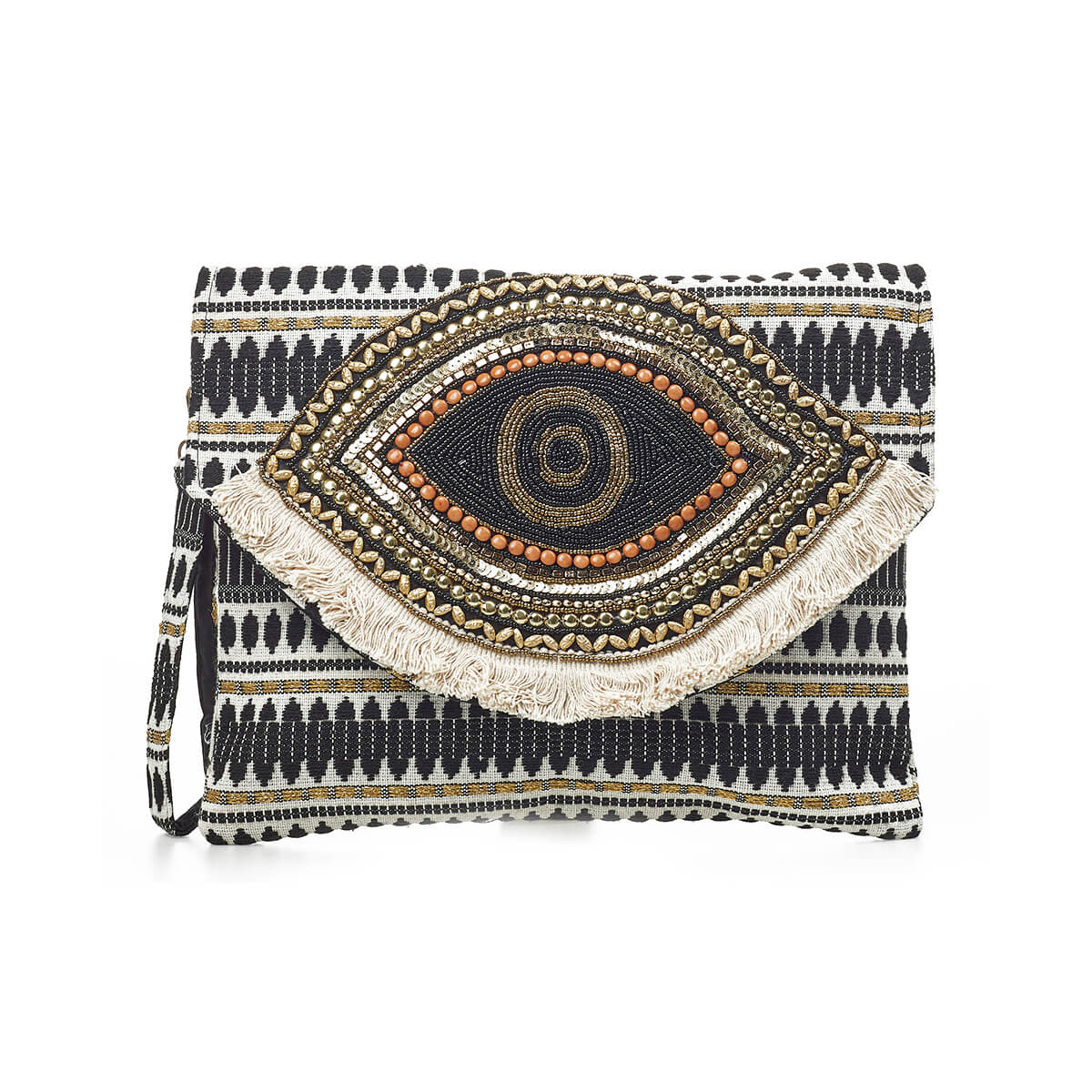 Verde Γυναικείο Αμπιγέ Τσαντάκι 01-1740 Βισκόζη Μαύρο