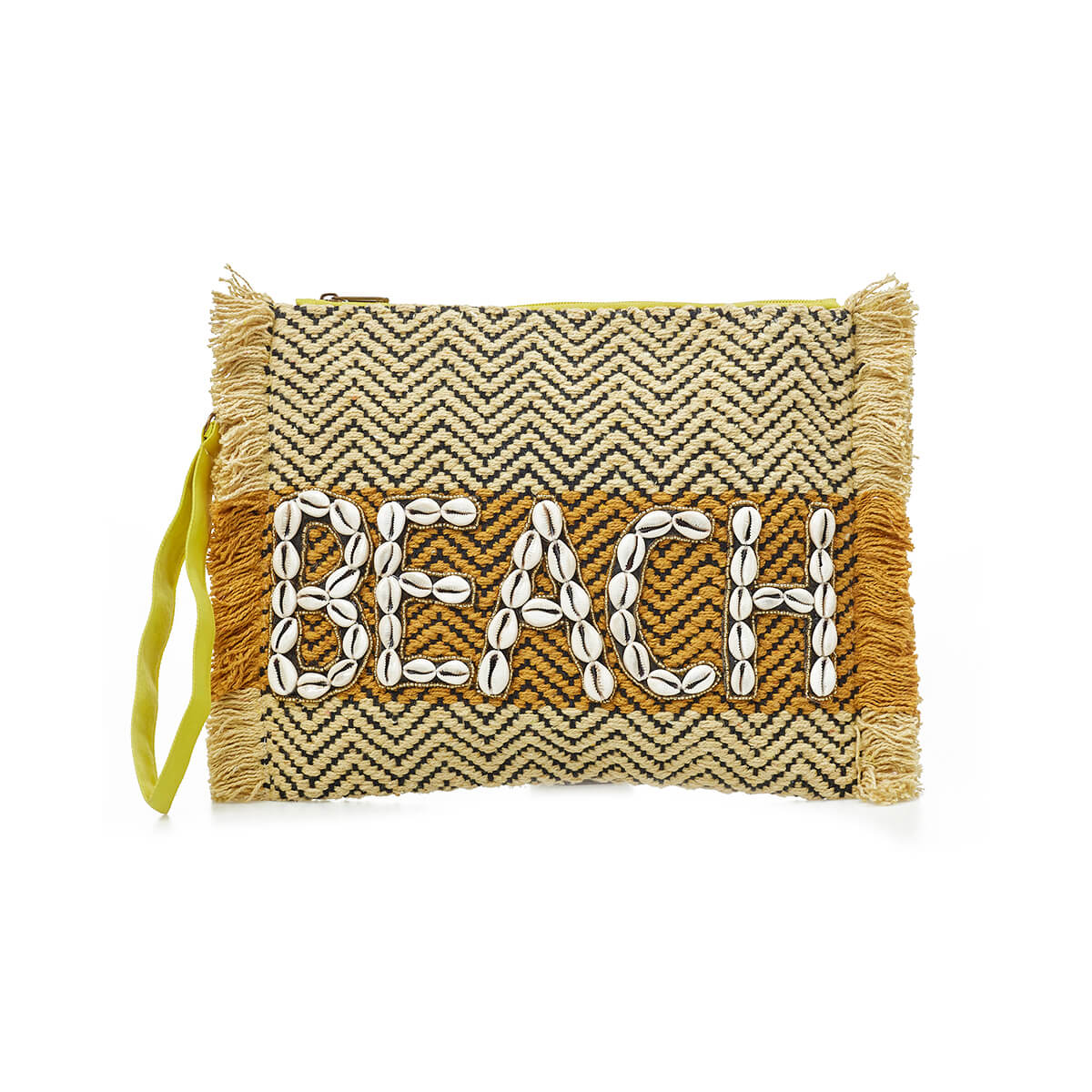 Verde Γυναικείο Αμπιγέ Τσαντάκι 01-1743 Βαμβακερό Κίτρινο