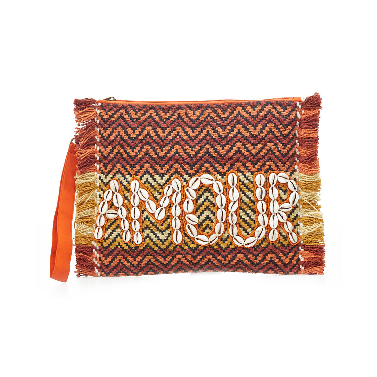 Verde Γυναικείο Αμπιγέ Τσαντάκι 01-1744 Βαμβακερό Πορτοκαλί