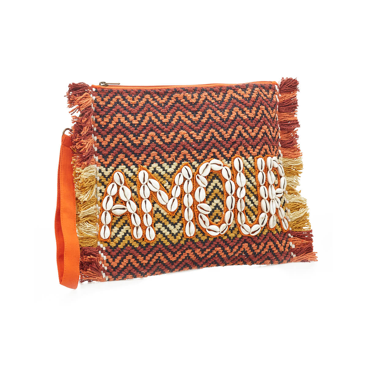 Verde Γυναικείο Αμπιγέ Τσαντάκι 01-1744 Βαμβακερό Πορτοκαλί