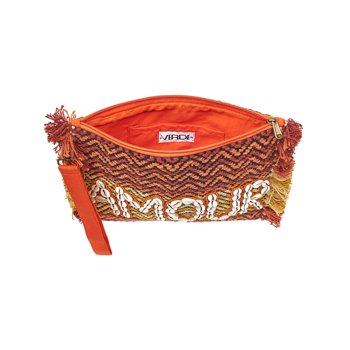 Verde Γυναικείο Αμπιγέ Τσαντάκι 01-1744 Βαμβακερό Πορτοκαλί