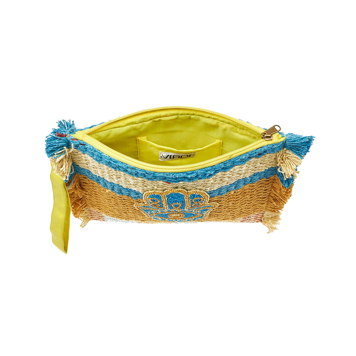 Verde Γυναικείο Αμπιγέ Τσαντάκι 01-1745 Βαμβακερό Κίτρινο