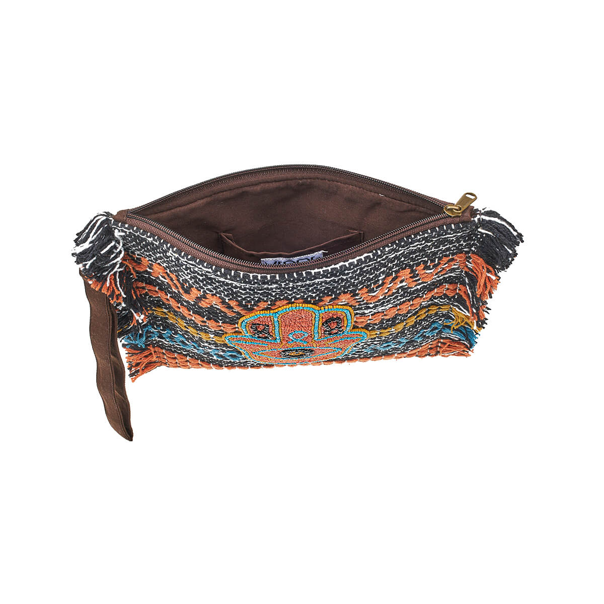 Verde Γυναικείο Αμπιγέ Τσαντάκι 01-1747 Βαμβακερό Μαύρο