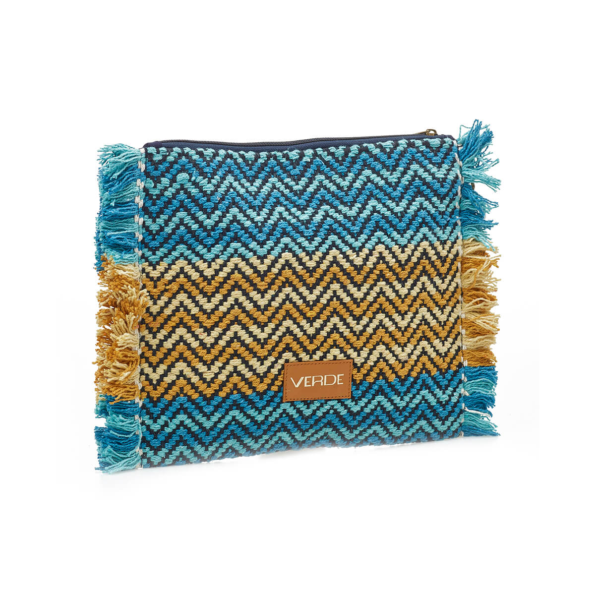 Verde Γυναικείο Αμπιγέ Τσαντάκι 01-1749 Βαμβακερό Μπλε