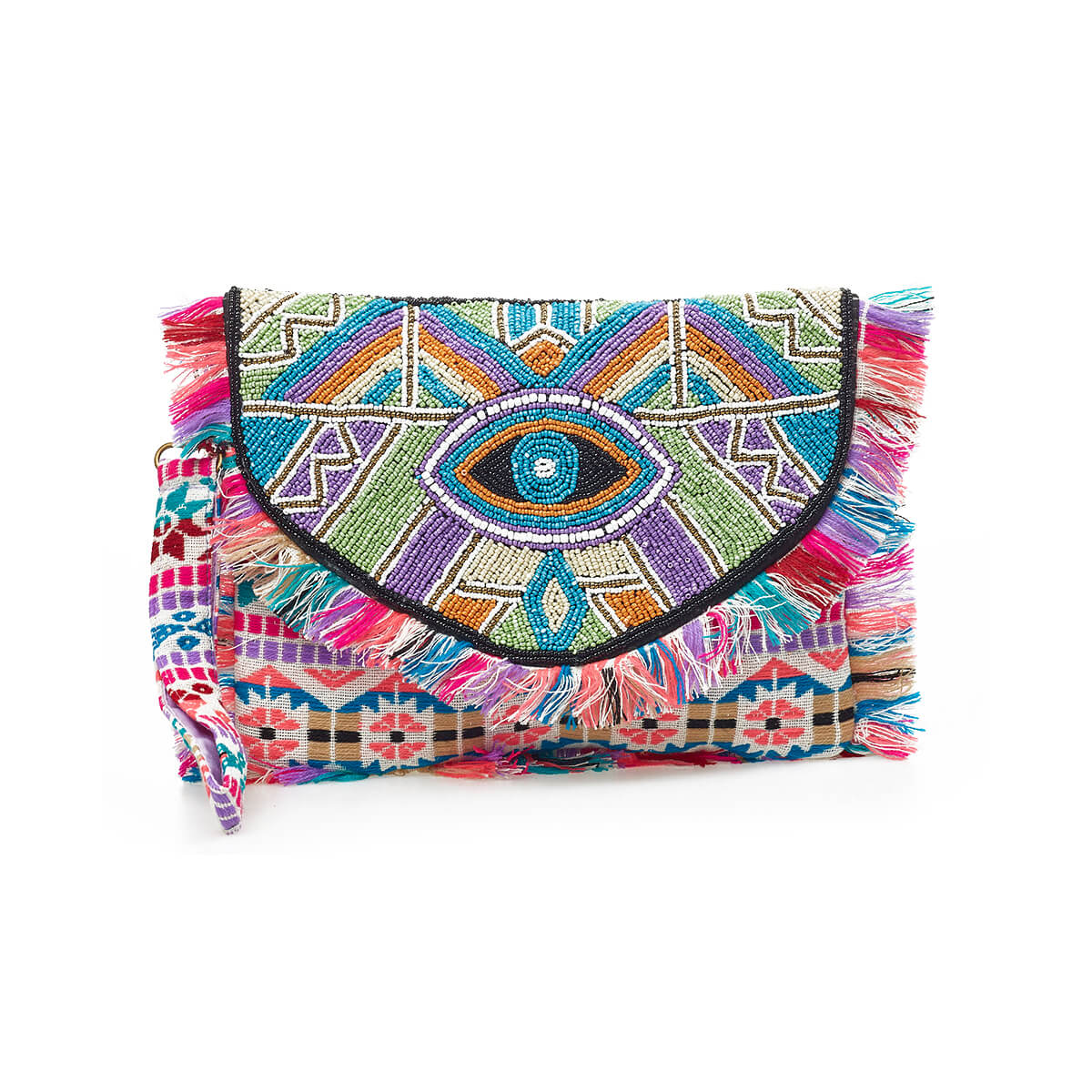 Verde Γυναικείο Αμπιγέ Τσαντάκι 01-1750 Βισκόζη Φούξια