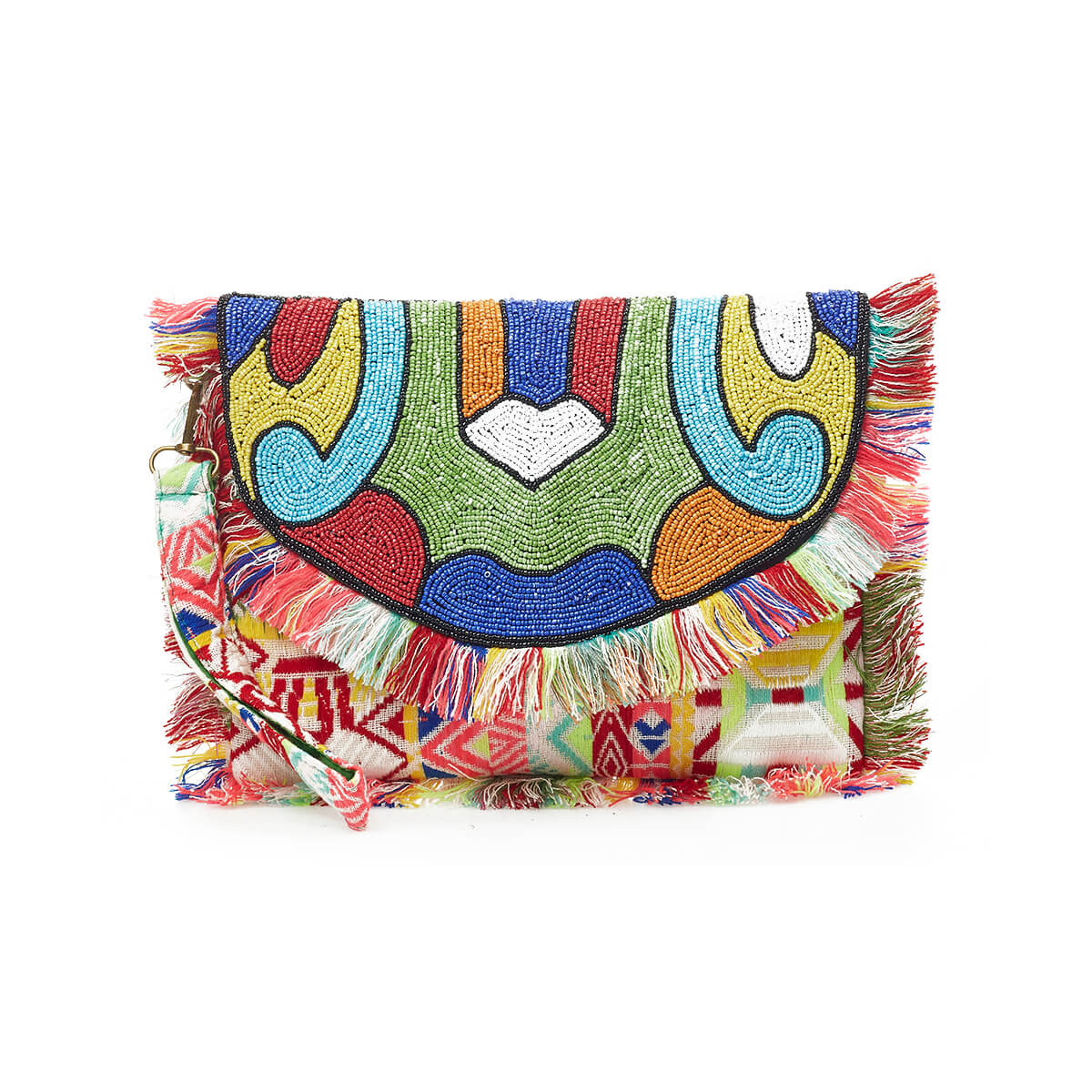 Verde Γυναικείο Αμπιγέ Τσαντάκι 01-1751 Βισκόζη Πολύχρωμο