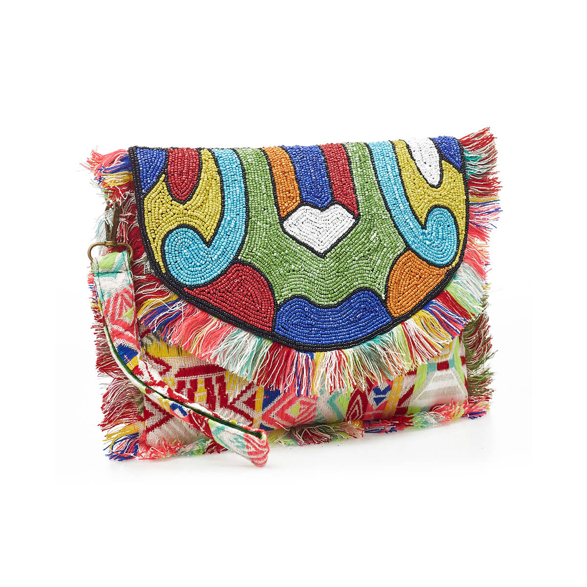 Verde Γυναικείο Αμπιγέ Τσαντάκι 01-1751 Βισκόζη Πολύχρωμο