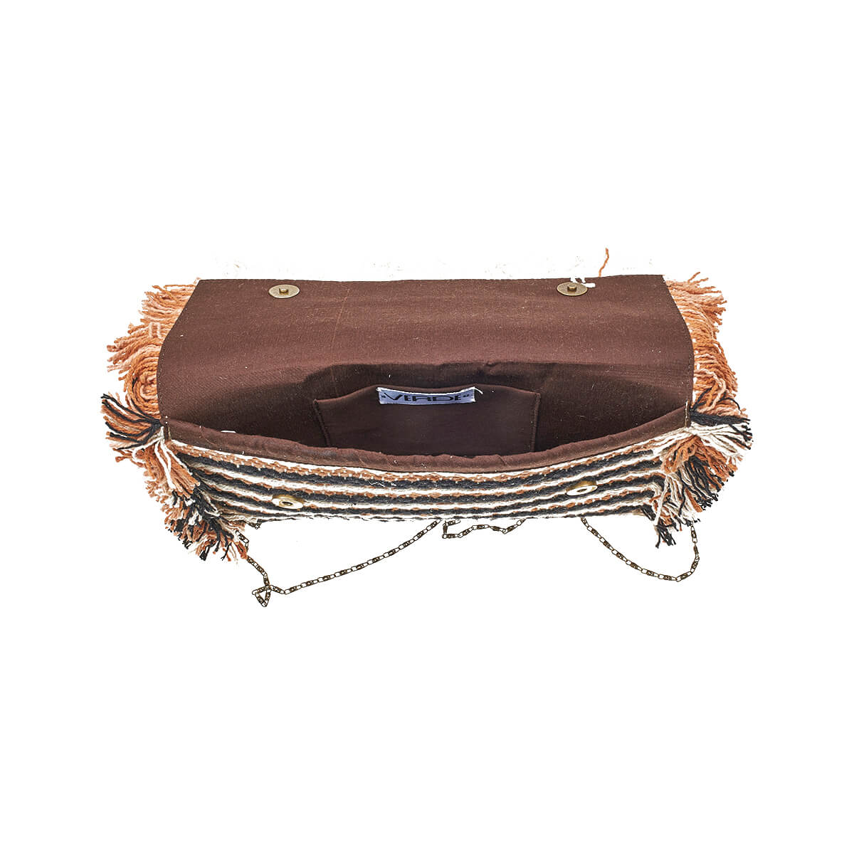 Verde Γυναικείο Αμπιγέ Τσαντάκι 01-1752 Βαμβακερό Μπεζ