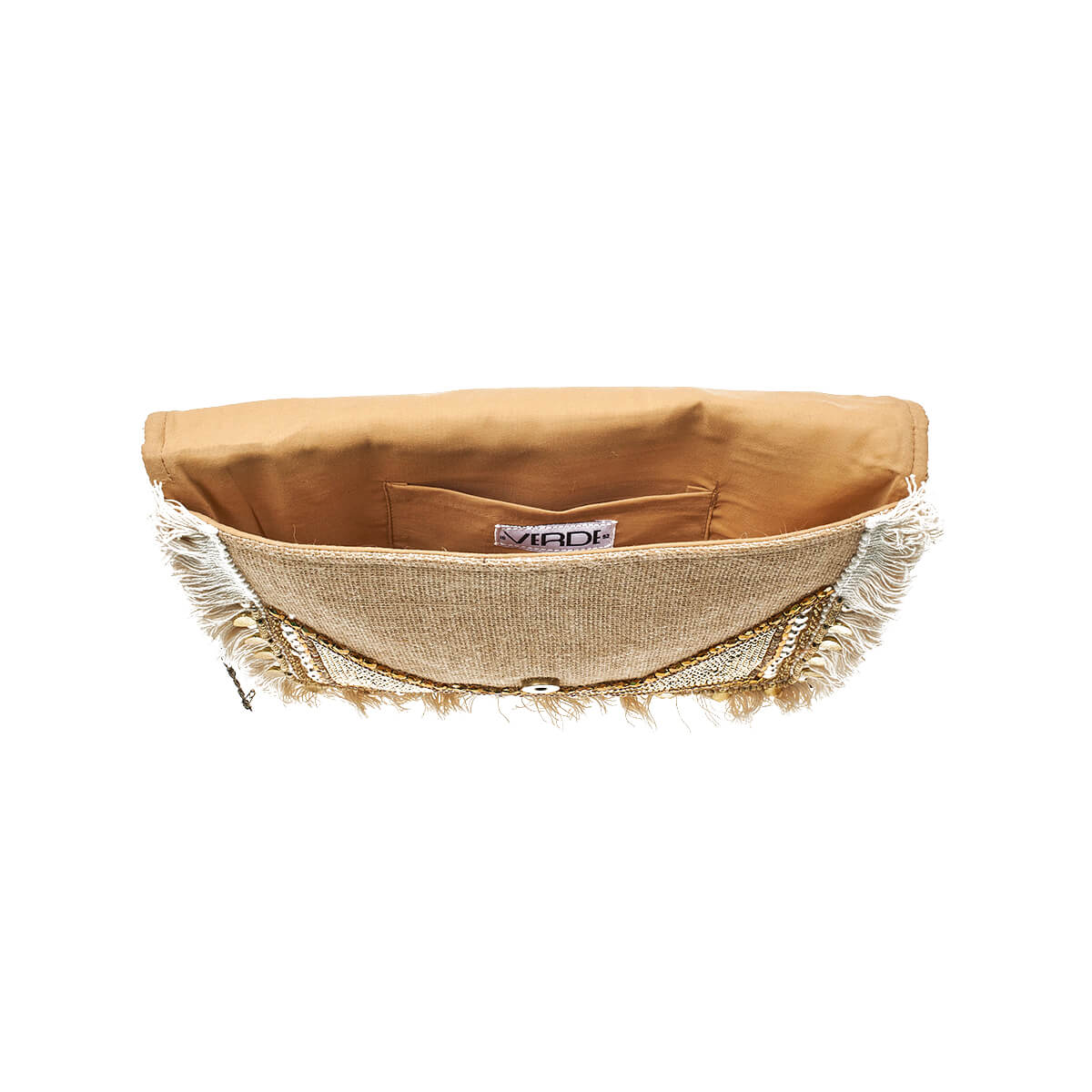 Verde Γυναικείο Αμπιγέ Τσαντάκι 01-1753 Γιούτα Μπεζ