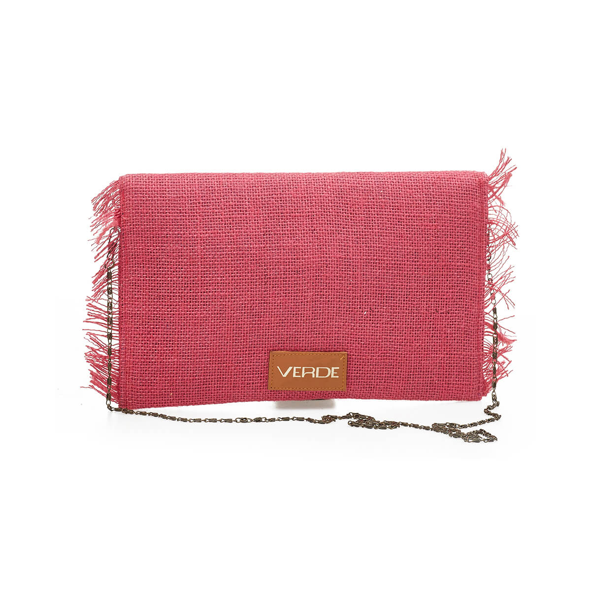 Verde Γυναικείο Αμπιγέ Τσαντάκι 01-1754 Γιούτα Φούξια