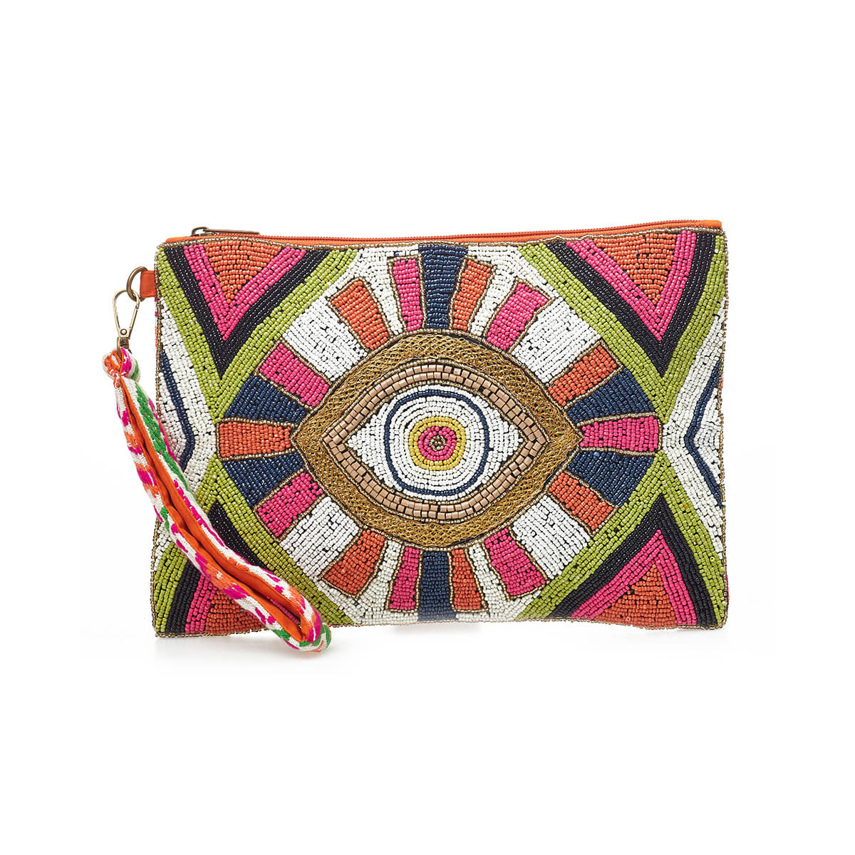 Verde Γυναικείο Αμπιγέ Τσαντάκι 01-1756 Βισκόζη Πορτοκαλί