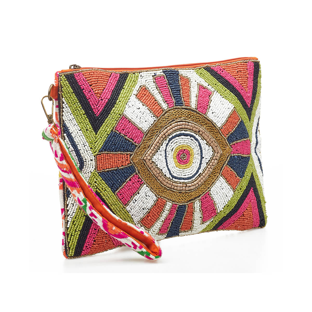 Verde Γυναικείο Αμπιγέ Τσαντάκι 01-1756 Βισκόζη Πορτοκαλί