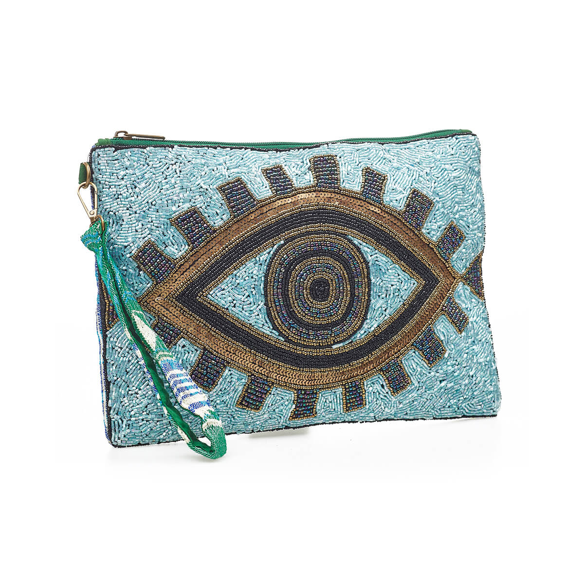 Verde Γυναικείο Αμπιγέ Τσαντάκι 01-1759 Βισκόζη Μπλε