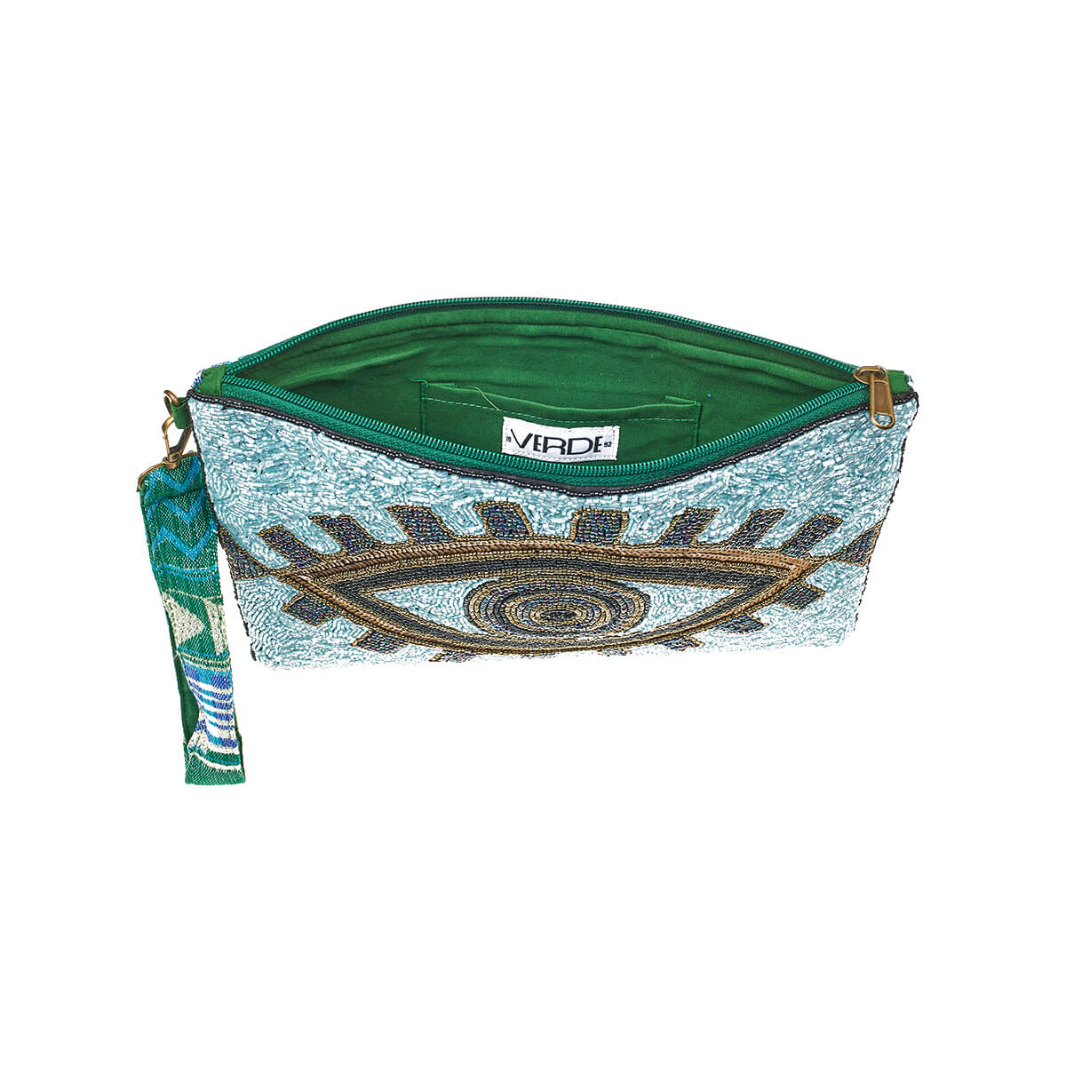 Verde Γυναικείο Αμπιγέ Τσαντάκι 01-1759 Βισκόζη Μπλε