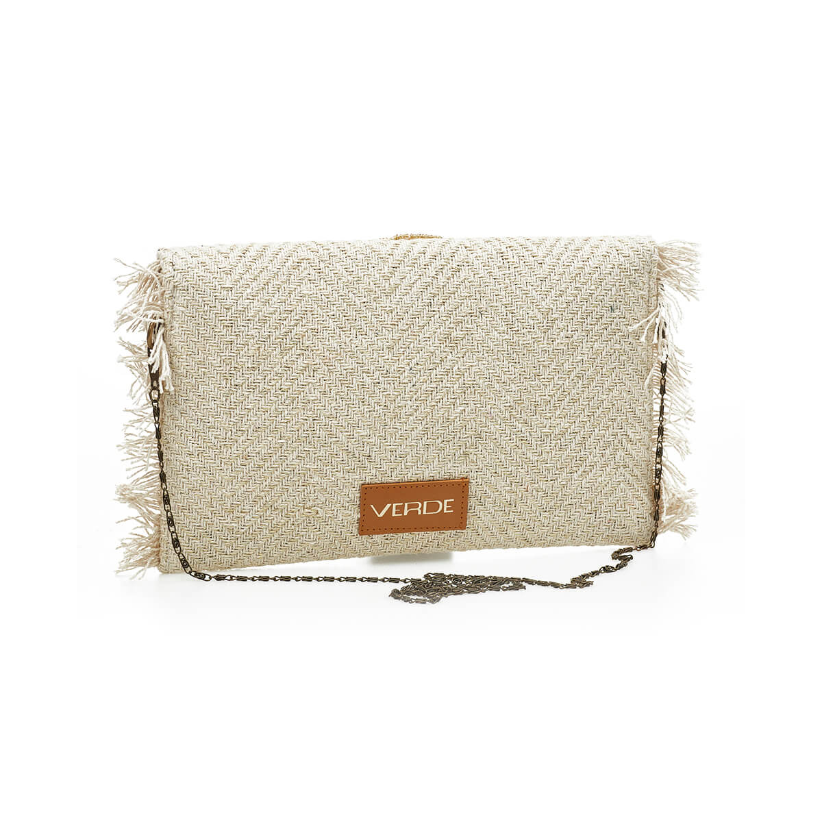 Verde Γυναικείο Αμπιγέ Τσαντάκι 01-1761 Βαμβακερό Μπεζ