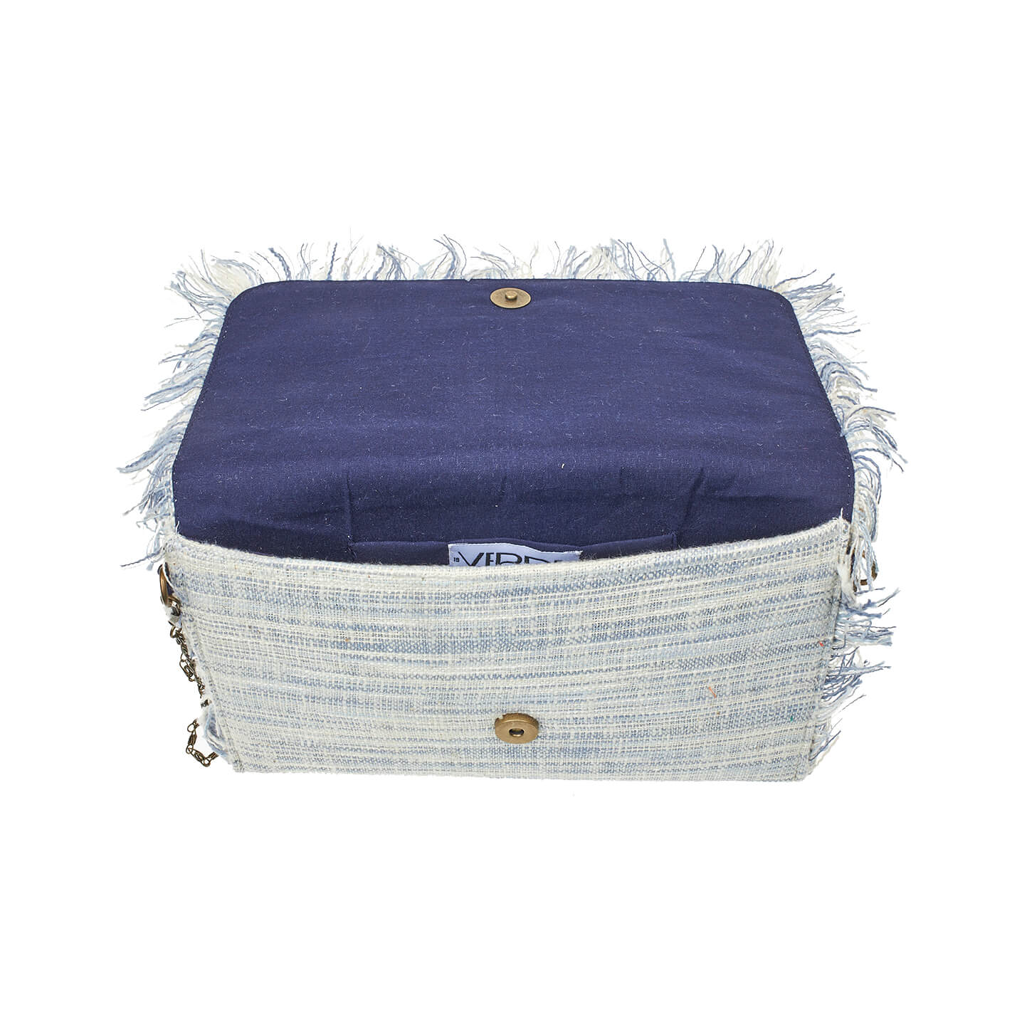 Verde Γυναικείο Αμπιγέ Τσαντάκι 01-1762 Βισκόζη Ανοιχτό Μπλε