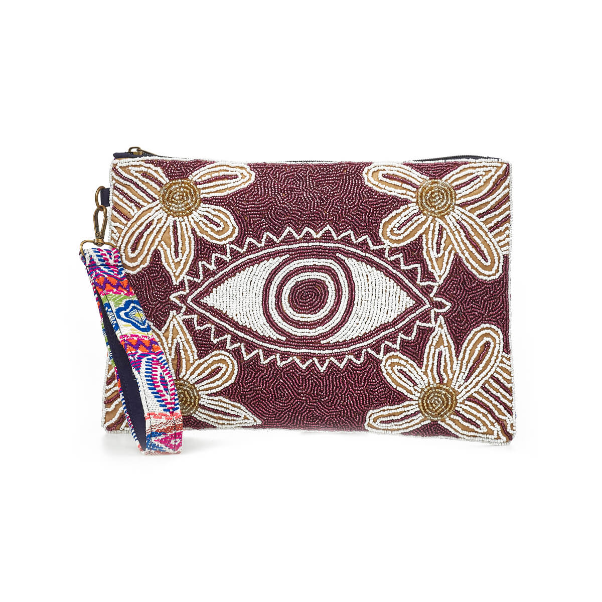 Verde Γυναικείο Αμπιγέ Τσαντάκι 01-1763 Βισκόζη Ματζέντα