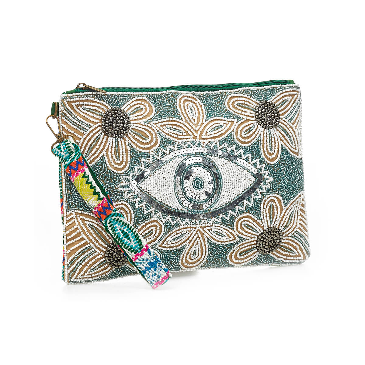 Verde Γυναικείο Αμπιγέ Τσαντάκι 01-1763 Βισκόζη Πράσινο