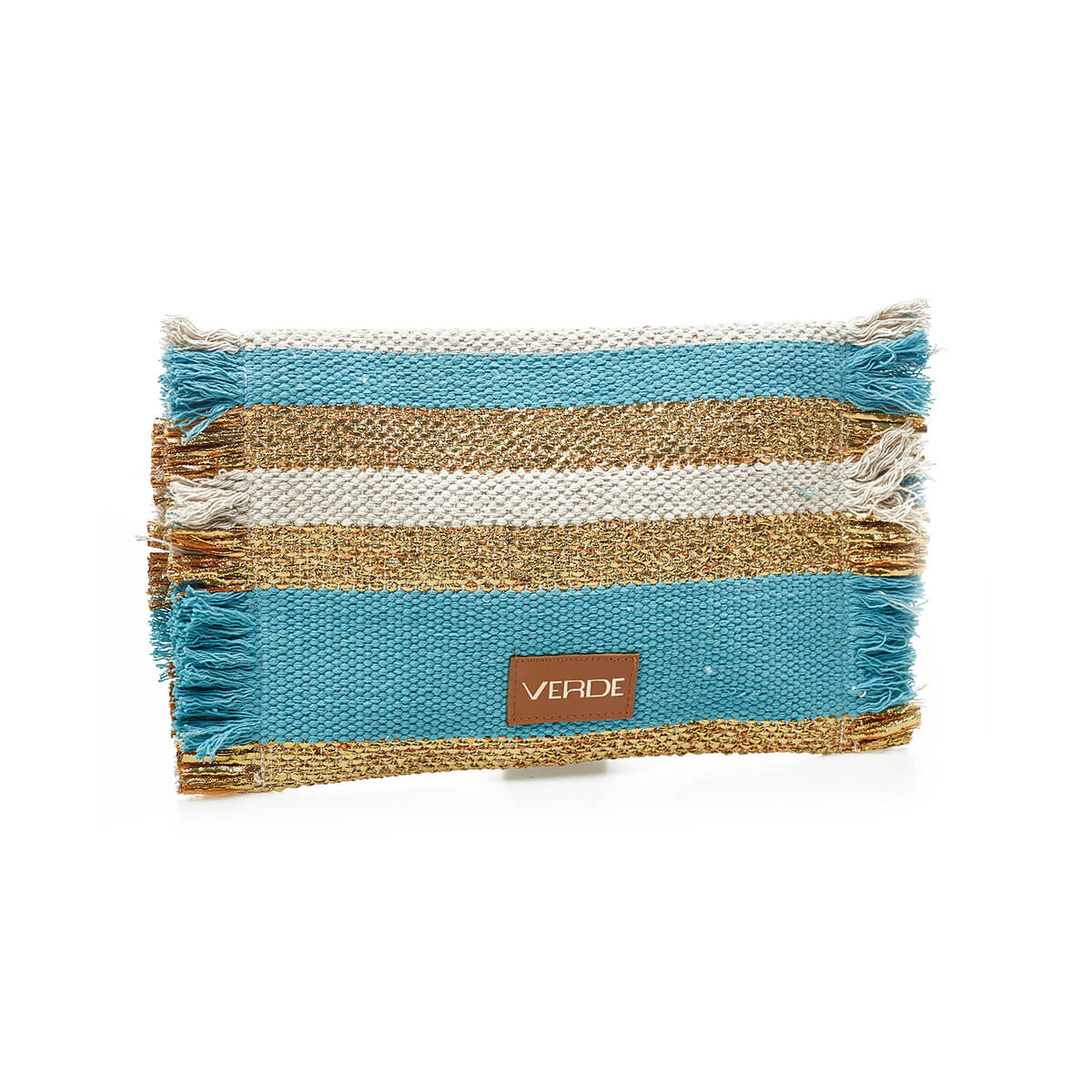 Verde Γυναικείο Αμπιγέ Τσαντάκι 01-1764 Βαμβακερό Ανοιχτό Μπλε