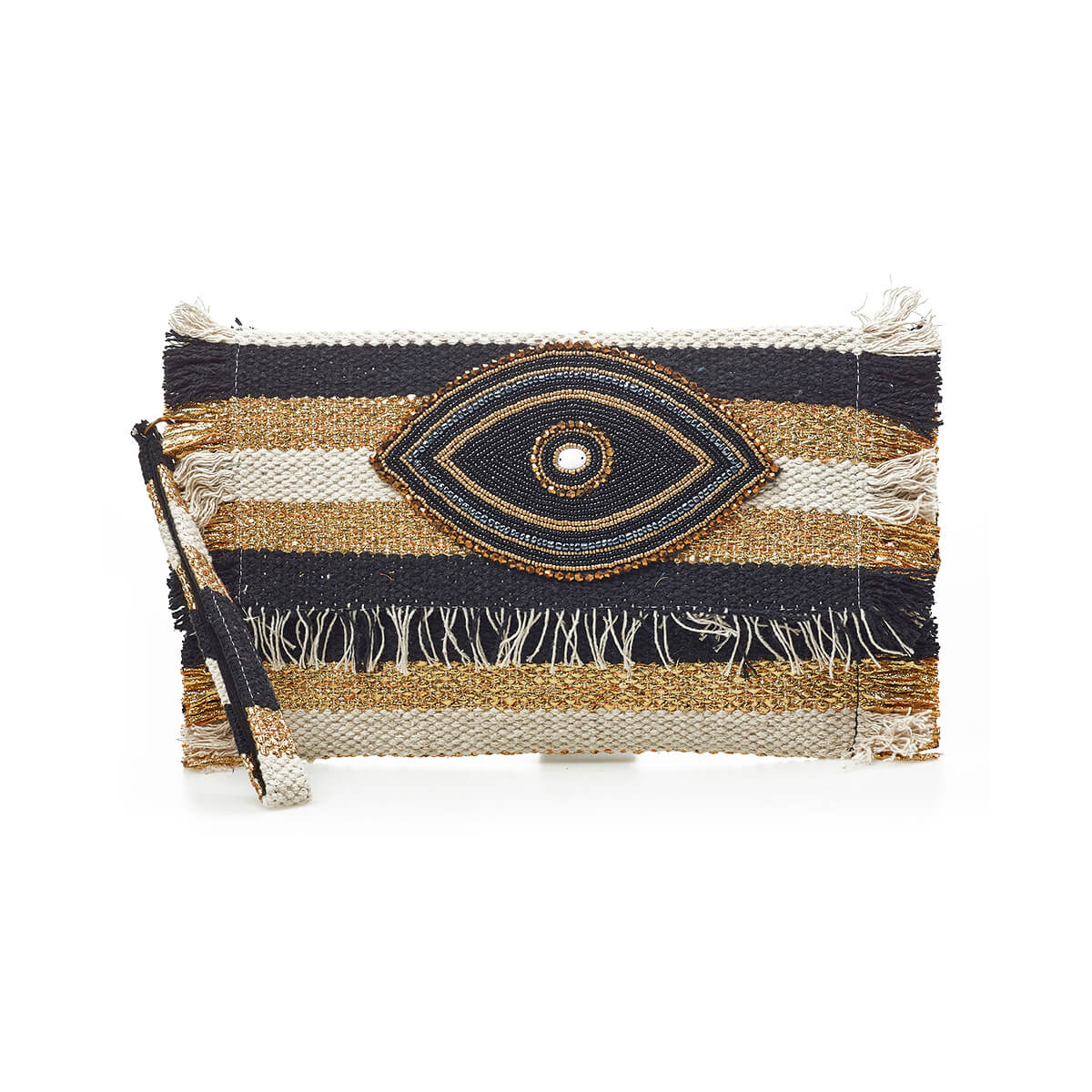 Verde Γυναικείο Αμπιγέ Τσαντάκι 01-1764 Βαμβακερό Μαύρο