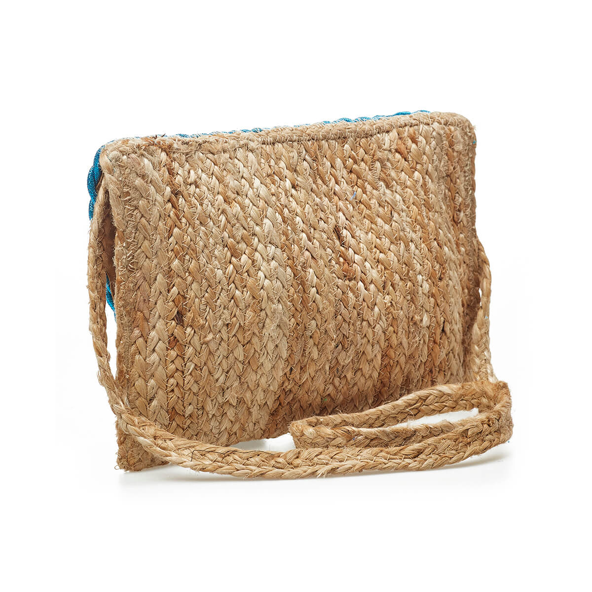 Verde Γυναικείο Αμπιγέ Τσαντάκι 01-1767 Γιούτα Μπλε