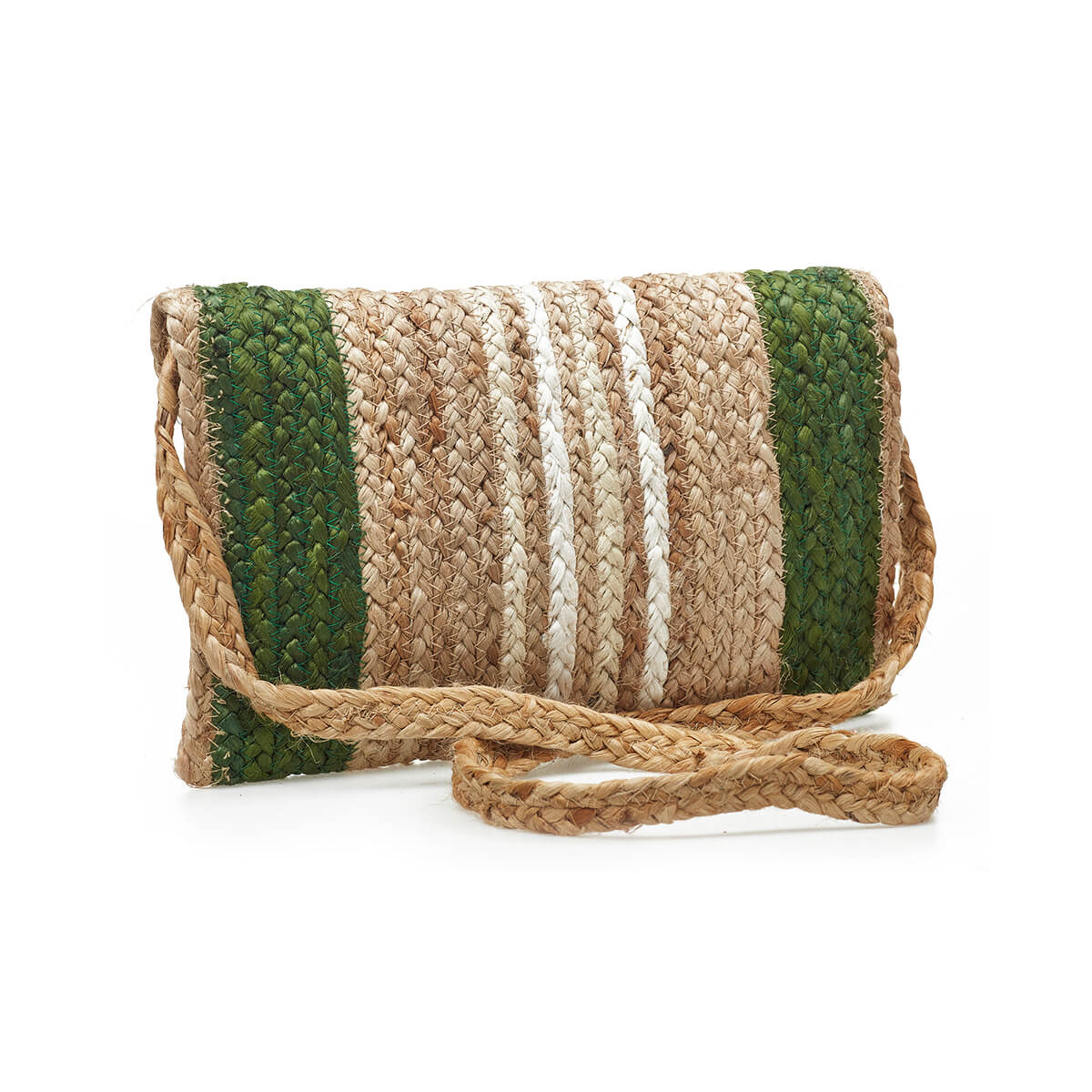 Verde Γυναικείο Αμπιγέ Τσαντάκι 01-1774 Γιούτα Πράσινο