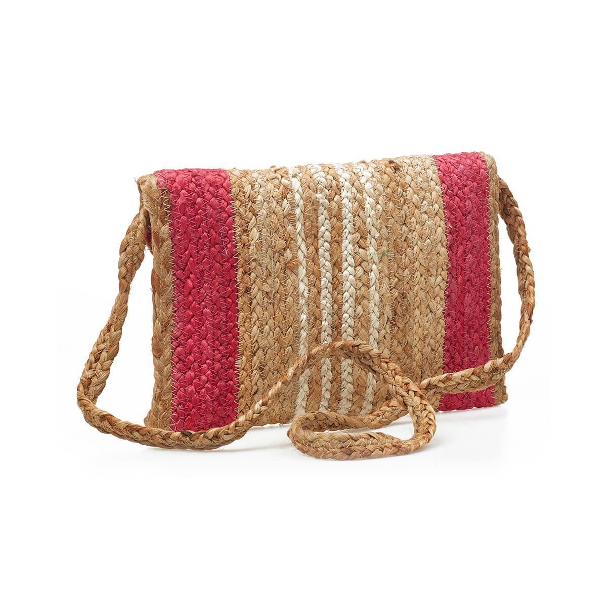 Verde Γυναικείο Αμπιγέ Τσαντάκι 01-1774 Γιούτα Φούξια