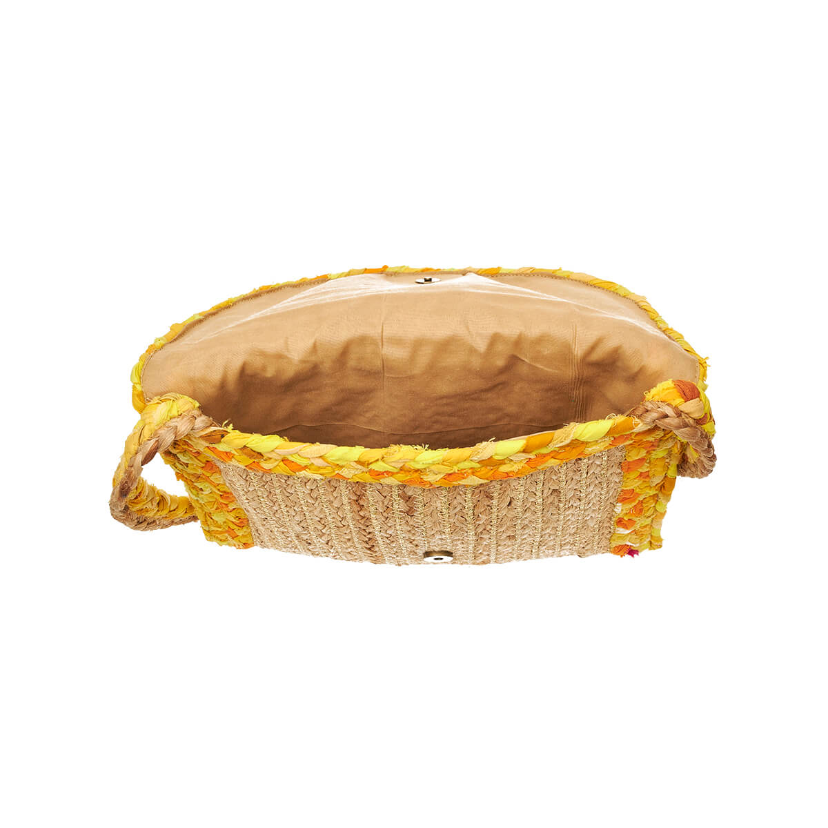 Verde Γυναικείο Αμπιγέ Τσαντάκι 01-1776 απο Γιούτα και βαμβάκι Κίτρινο