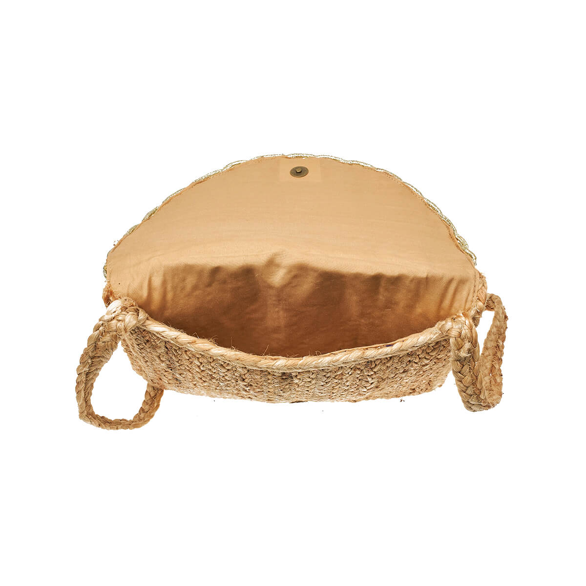 Verde Γυναικείο Αμπιγέ Τσαντάκι 01-1777 Γιούτα Χρυσό